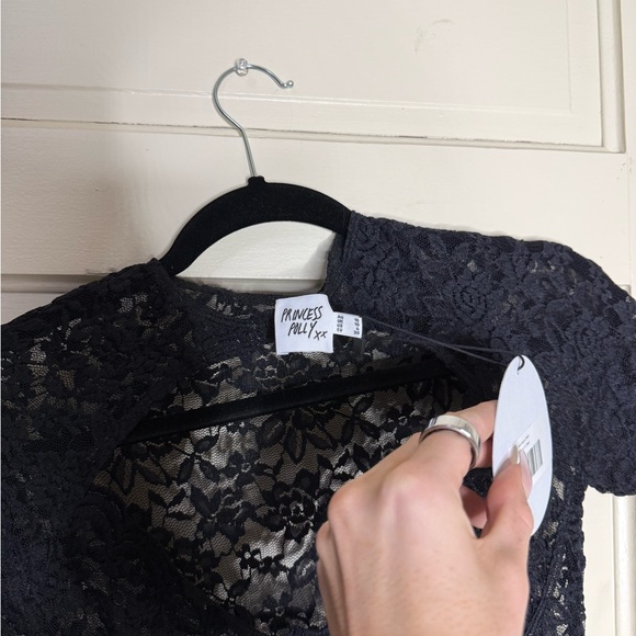 Princess Polly Black Lace Cutout Bodysuit - Picture 6 of 6